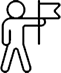 Icon Mann mit Fahne