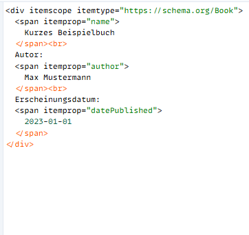 Microdata Beispiel