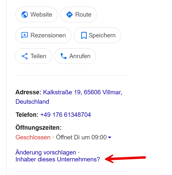 GMB Profil übernehmen